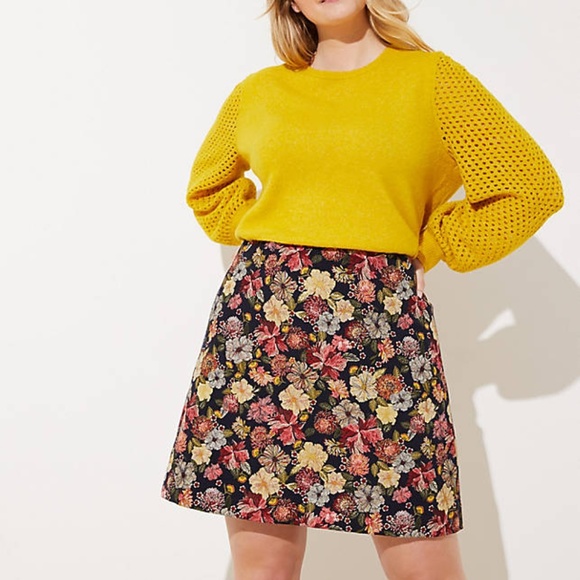 LOFT Dresses & Skirts - LOFT Plus Floral Jacquard Skirt